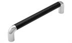 Lany Knurled Handle, Black/Chrome, 160mm centres