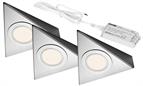Sensio Bermuda HD LED Triangle Light Stainless Steel Cool White 3 Light Kit