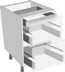 Antaro Metallic Grey 450mm Cabinet Pack, 1 Internal Cutlery &amp; 2 Pan Drawers