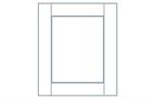 Avanti Quadro 22mm Door, Alabaster Grained Paint Effect 895 x 496mm