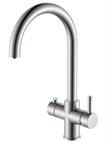 Reginox Attenzi 3 in1 Hot water tap Brushed Nickel, inc tank+filter