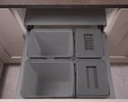 Ace Pull out waste bin to suit 600mm cabinet 2 x 20L 1 x 10L 1 x 9L Anthracite