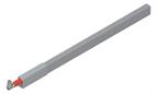 Blum Antaro gallery rail to suit 450mm metallic grey RH