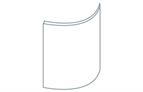 Avanti Opus 22mm Curved Door, High Gloss Cashmere 715 x 318mm